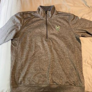 Adidas Milwaukee Bucks 1/2 1/4 half quarter zip